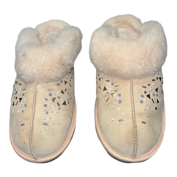 🧸✨ UGG Shearling Mule Slippers Rhinestone Studded | Women’s 11 - Picture 2 of 6